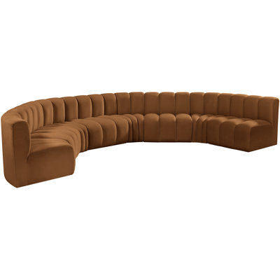 Hormachea Upholstered Curved Sectional Reversible