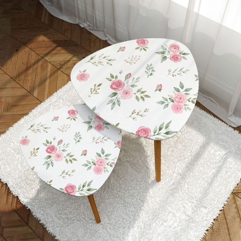 Ensemble de 2 tables basses gigognes Triangle