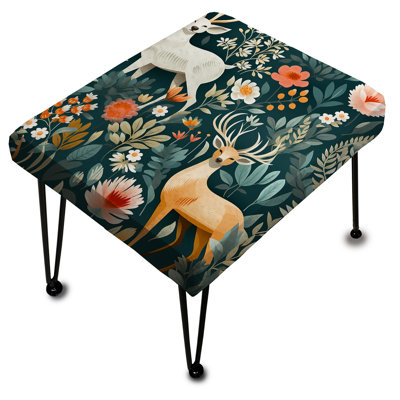 Kilburn - Deer Wild Elegance - Repose-pieds rectangulaire à imprimé animal