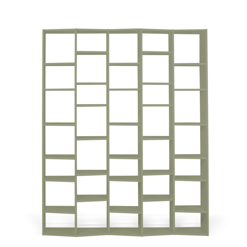 Napolitano Geometric Bookcase, Matte Grey