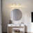 Modern Polished Nickel Dimmable Bathroom Vanity Light With Cone Clear Glass Shade-34142496