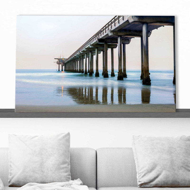 Scripps Sunset par - photographie, Toile tendue, H 24 po x l 40 po x P 1,5 po