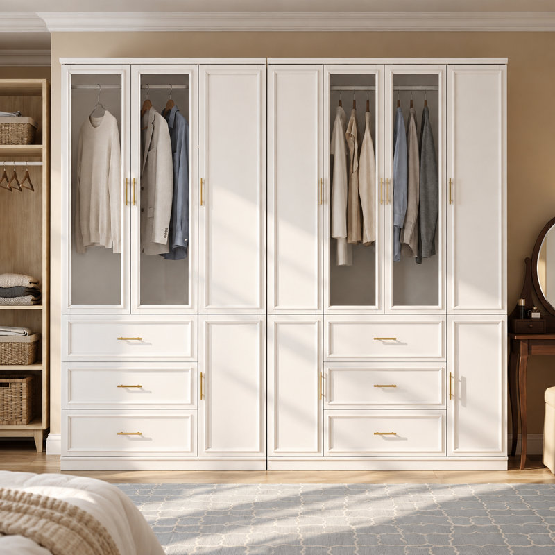 106.6 " W Glass Standard Wardrobe
