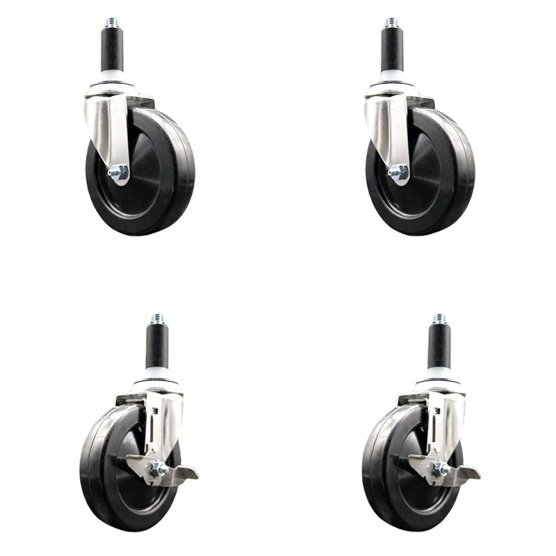 Ensemble de roulettes extensibles en caoutchouc 316S