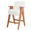 Tabouret de comptoir rembourré avec accoudoirs Kyajah-1931962082