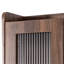 Armoire de cuisine avec support pour micro-ondes - Buffet, armoire haute, 2 armoires de rangement, 1 tiroir, compartiment ouvert, panneau de particules de 15 mm, dossier noyer de 3 mm, support autoportant de 70,13 po de hauteur,