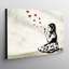 Banksy He Loves Me Girl Hearts by Banksy - Wrapped Canvas Print-2064125680