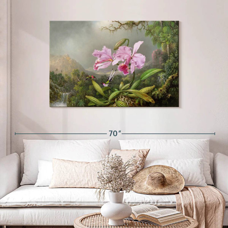 Étude d'une orchidée, H 30 po x l 45 po