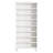 28.35" White 8-Tier Shoe Storage Cabinet With LED Light Strip