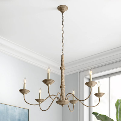 Lustre traditionnel / classique à 6 lumières de style bougie Gamaliel