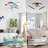 Ailiana 25.6'' Modern Airplane Inspired Flush Mount Smart Ceiling Fan with LED Lights and APP Control