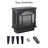 Sagunto 17.5"W Electric Fireplace Stove, Freestanding Fireplace Heater w/Realistic Flame,Portable,Remote