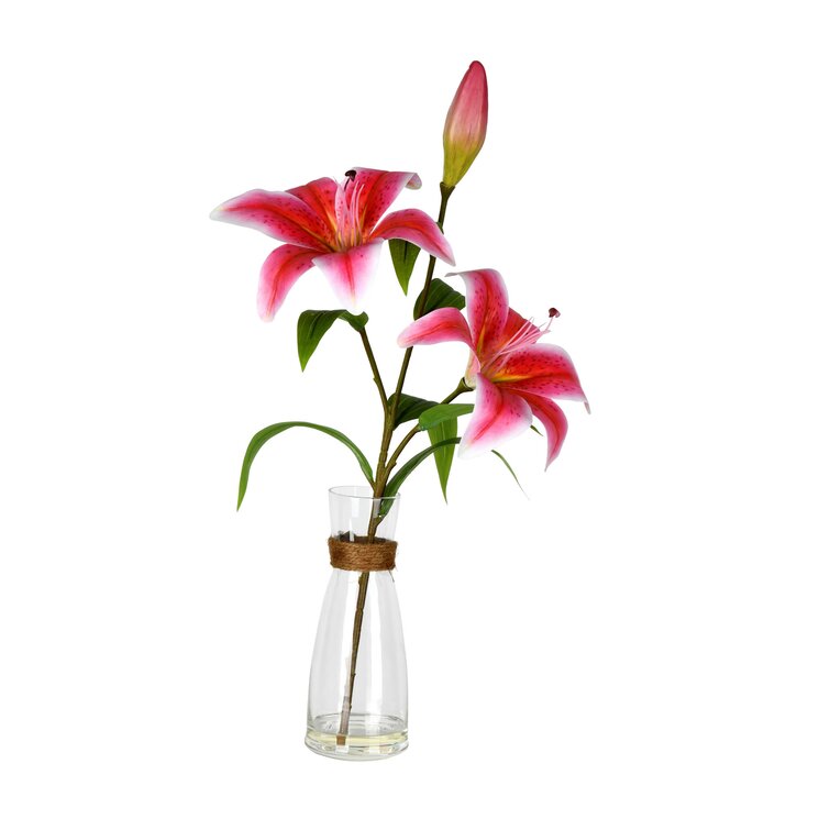 Artificial Lily in Glass