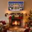«Christmas Christmas Carousel Night Scene Winter Town», ensemble de 3 impressions sur toile-120621576