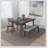 Carlos Fabric Upholstered Solid Wood Bench Simple design, comfortable and durable, multi-functional bench