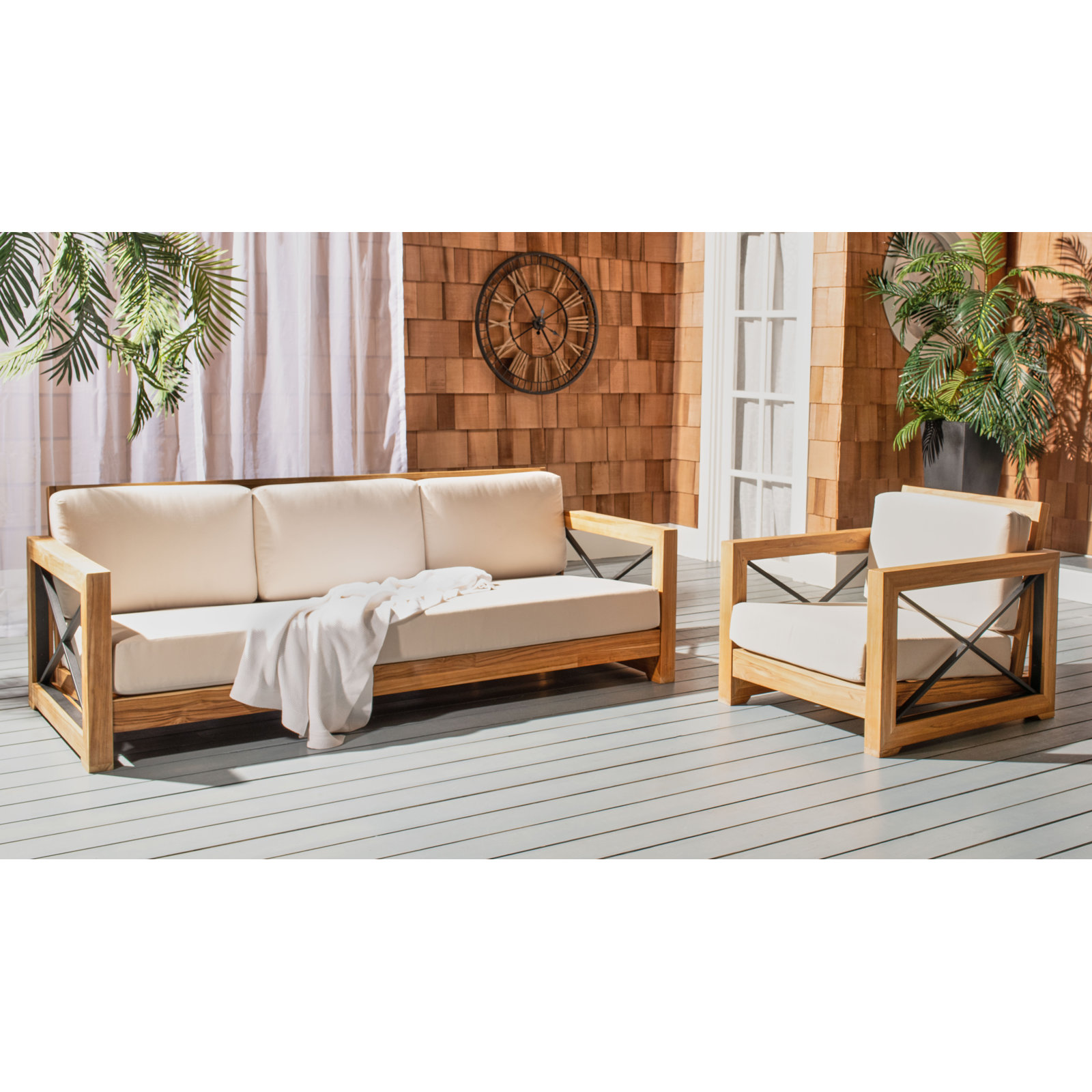 Vella 84" Teak Patio Sofa
