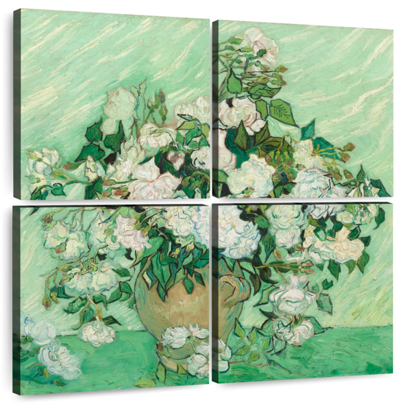 Harnek Green Field Roses, 32" H x 32" W