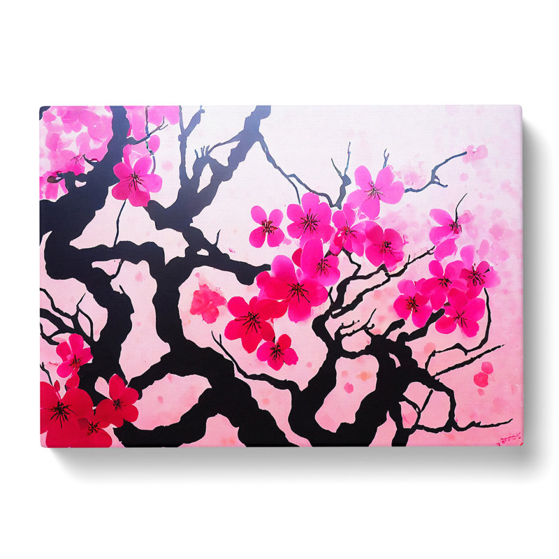 Cherry Blossom Tree Flowers - Wrapped Canvas, 40cm H x 60cm W x 3cm D