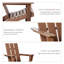 Chaise Adirondack de patio Outsunny (excluant la table)