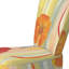 Chaise d'appoint rembourrée à motif jaune et orange rayé