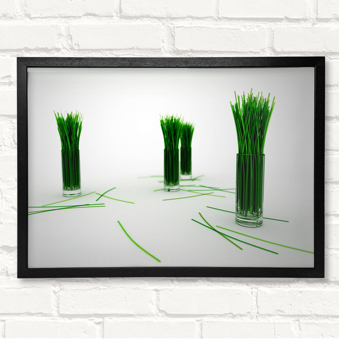 Gerahmter Kunstdruck Wheat Glass Grass