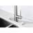 Modern Stainless Steel Sink Faucet, Brushed Nickel, High Arc Single Handle, Pull Down , Deck Plate Handle Kitchen Plate, Flavor-125036354