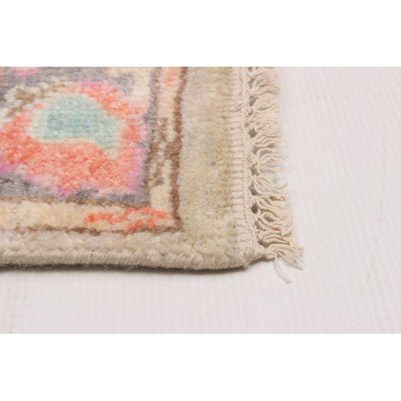 Tapis moderne gris clair Oushak 2 pi 6 po x 11 pi 11 po