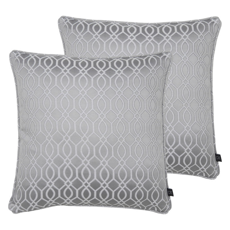 Geometric Square Cushion, Dark Grey