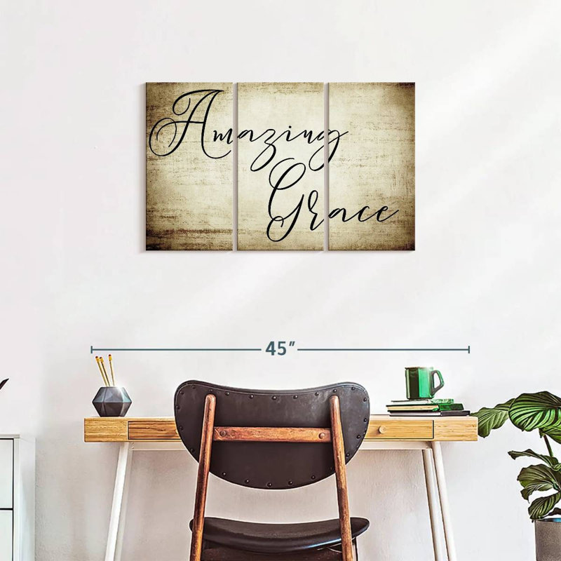 Incroyable Grace Script 3 pièces, H 20 po x l 33 po x 1,25 po