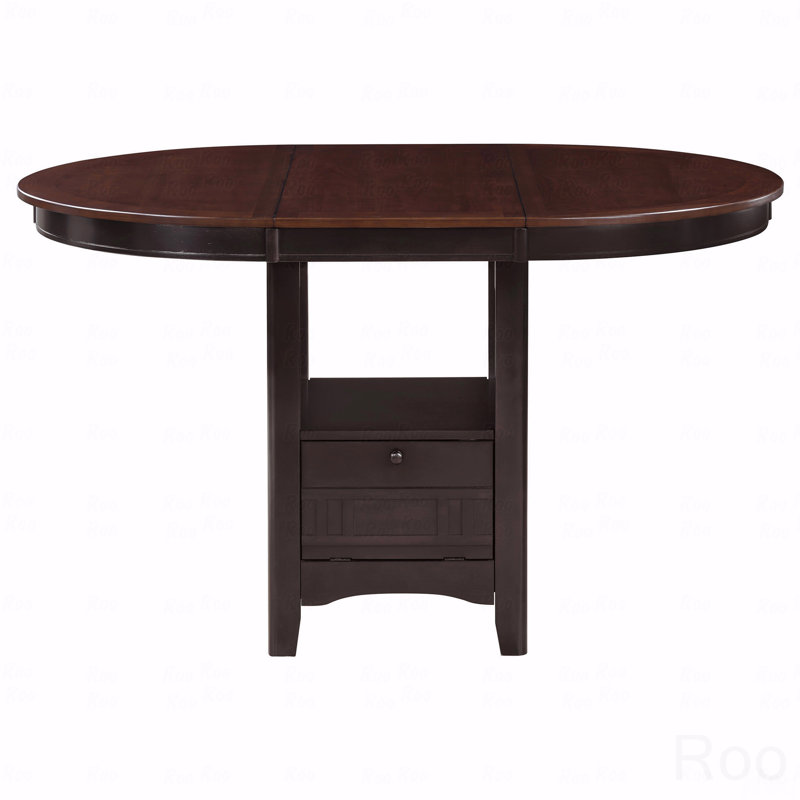 Table de salle à manger à rallonge, Brun / châtaignier