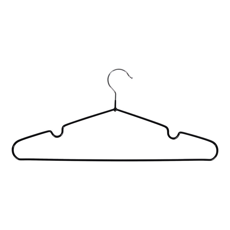 William Metal Standard Hanger for Dress/Shirt/Sweater, Black
