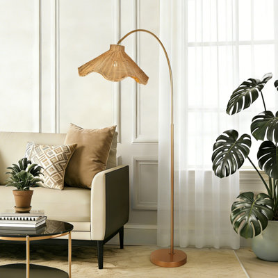 Jax 70.5" Rattan Arched Floor Lamp