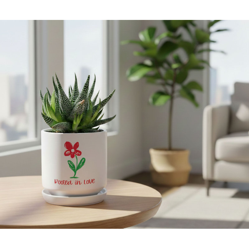 Planter Flower Rooted In Love