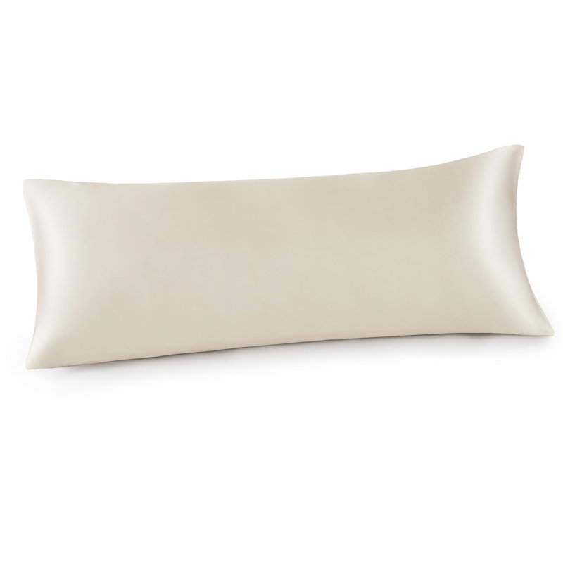 Housse de coussin avec fermeture à glissière, Beige, Oreiller pour le corps