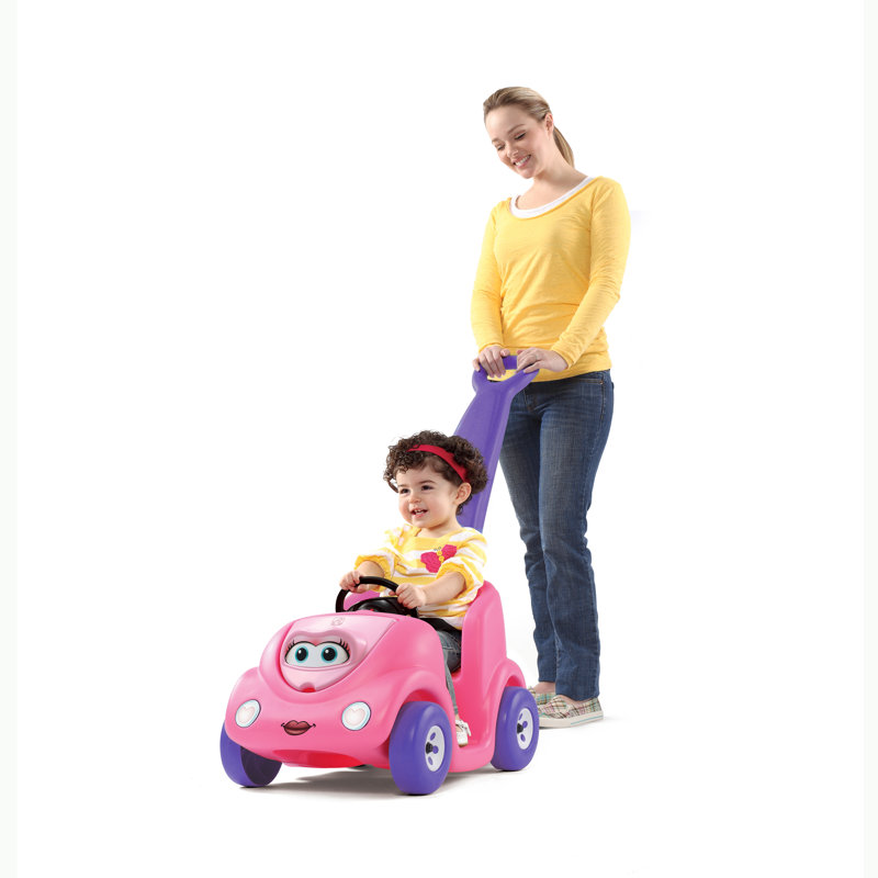 Pink and Purple Durable Plastic Push Around Buggy Car
