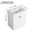 Lavabo de salle de bain autoportant 30 po en résine blanche et 2 portes d'armoire à fermeture en douceur (emballage KD)-536284856