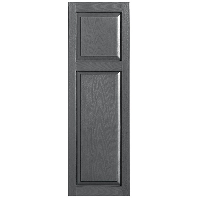 Paire de volets sur mesure en vinyle sur mesure, 63 po, 12 po, Gris