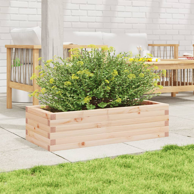 3 Wood Planter, Natural pine wood, 68.5cm H x 90cm W x 60cm D