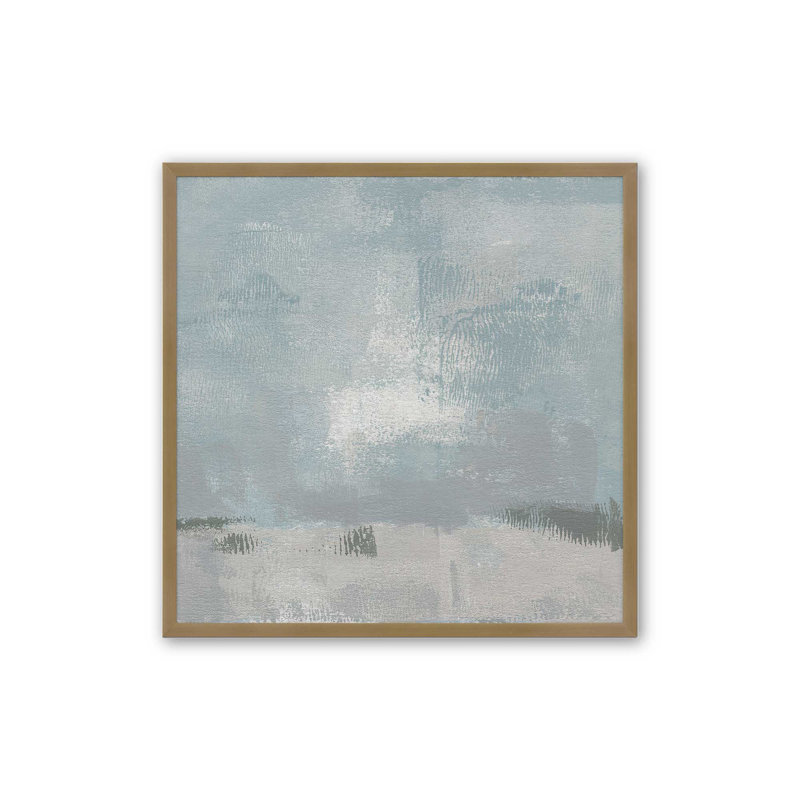 Impressions of Stillness II, H 13,75 po x l 13,75 po, Cadre ouvert à coins ouverts, or brossé
