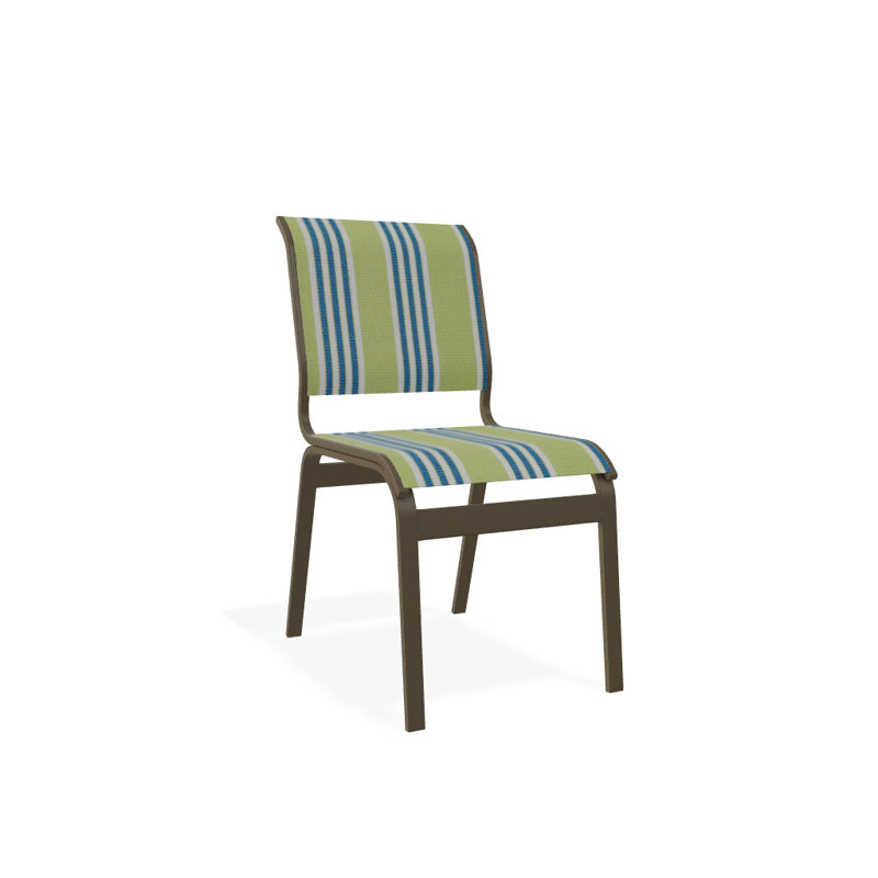 Chaise d'appoint de salle à manger Hiraku, Bois de plage texturé, Lime