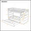 Lit avec lit gigogne et escalier de rangement, parfait pour les chambres peu encombrantes et organisées-421607946