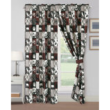 Microfiber Semi Sheer Curtain Pair