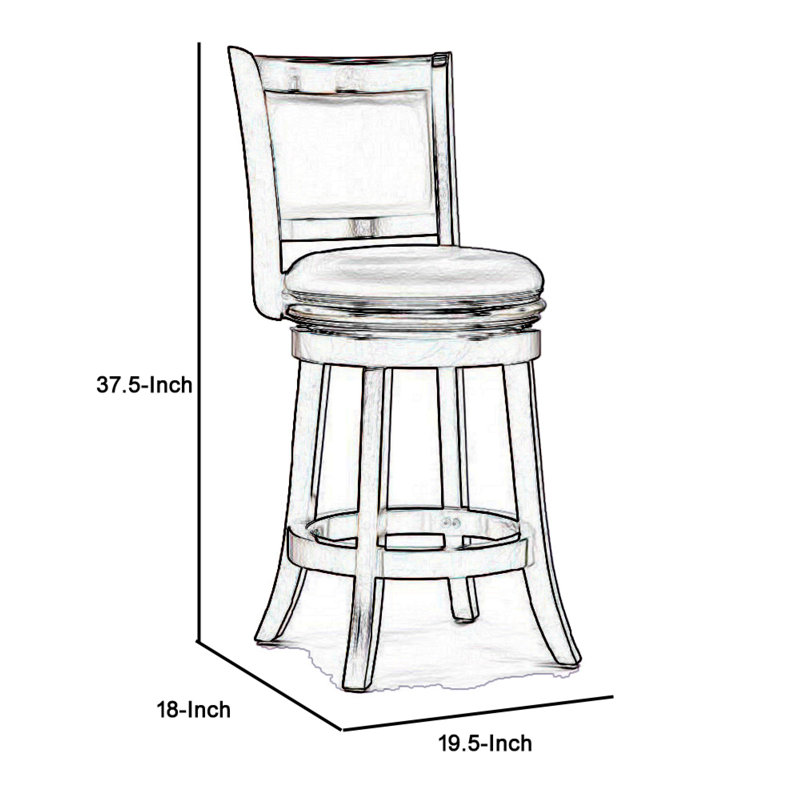 Tabouret tournant Joycelin, Counter Stool (24” Seat Height)