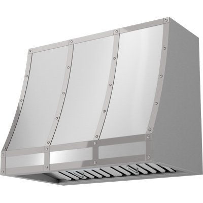 Designer Zephyr Forte 36 In. Wall Mount Custom Range Hood In Stainless Steel BODY ONLY