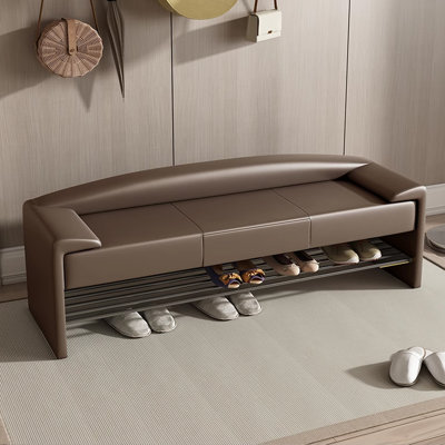 Banc de rangement rembourré pour chaussures