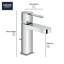 Plus Single Hole Bathroom Faucet with Drain Assembly-44218850
