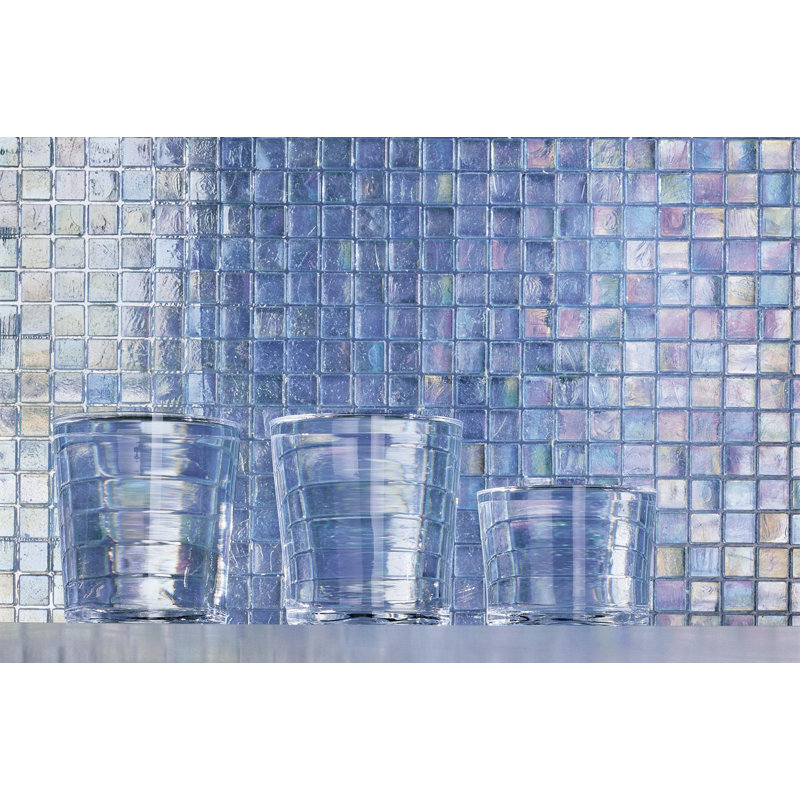 Persimmon 5/8" x 5/8" Glimmer Glass Mosaic