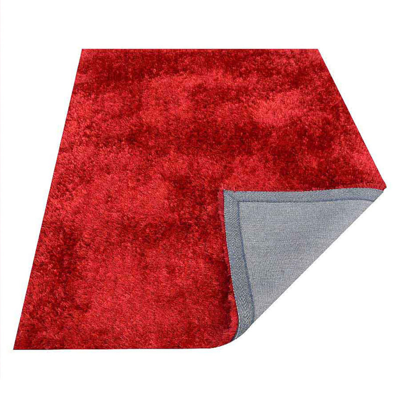 Predmore HAND TUFTED SHAG POLYESTER ECO-FRIENDLY AREA RUGS : Rectangle | Red Color | Solid Design | Area Rugs for living room, Bedroom