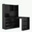 L Shaped Desk with Charger, Drawers and LED Light-469074523