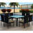 Kaneb Wicker Patio Dining Set with Square Table , Cushions Included-1238269943-1333209758-1333209751